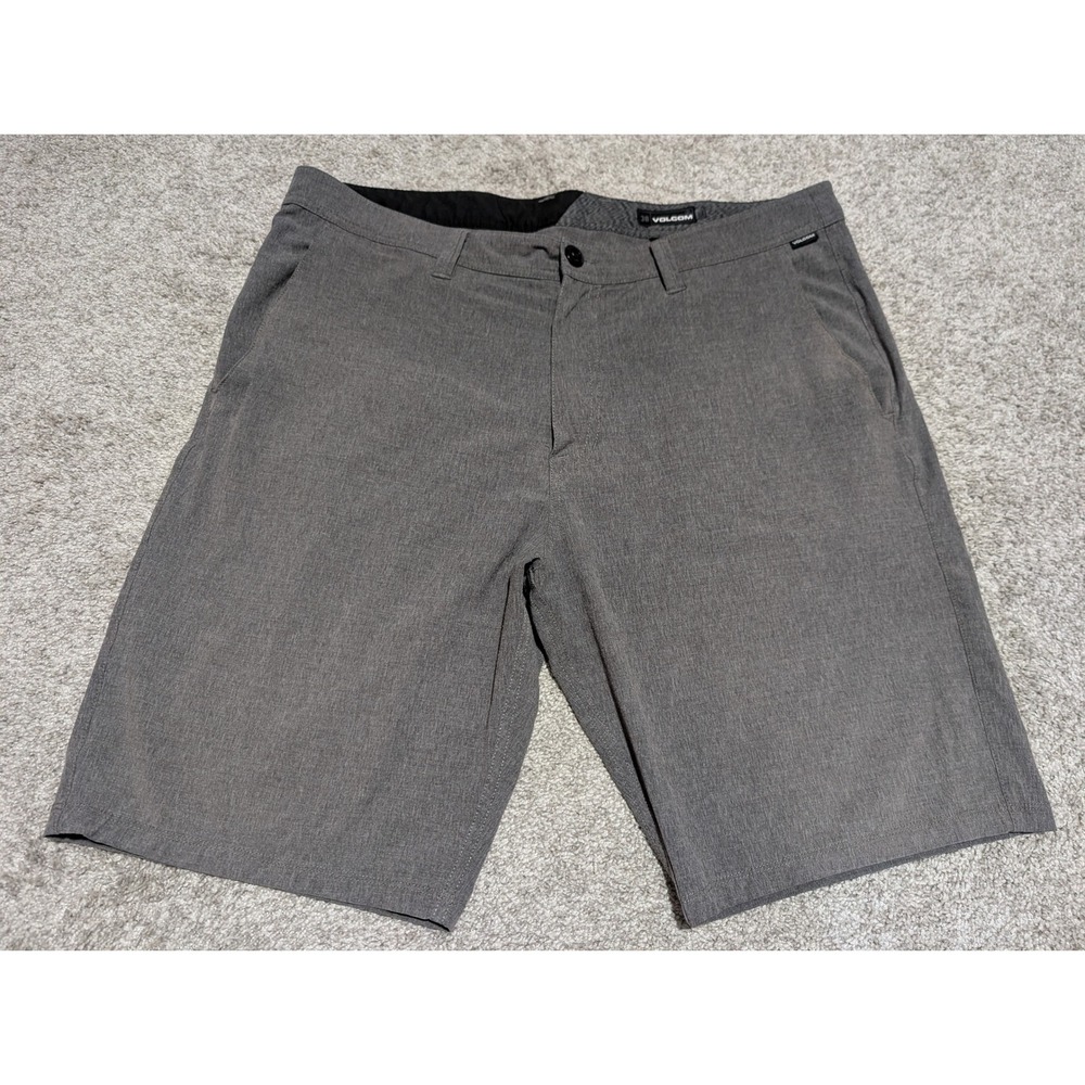 Volcom Hybrid Shorts Mens 38 Grey Frickin SNT Static Boardshorts Surf Walk Short
